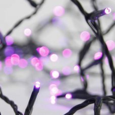 100 Μωβ Φωτάκια LED Εξωτερικού Χώρου, με Πράσινο Καλώδιο και 8 Προγράμματα 31V (5m)